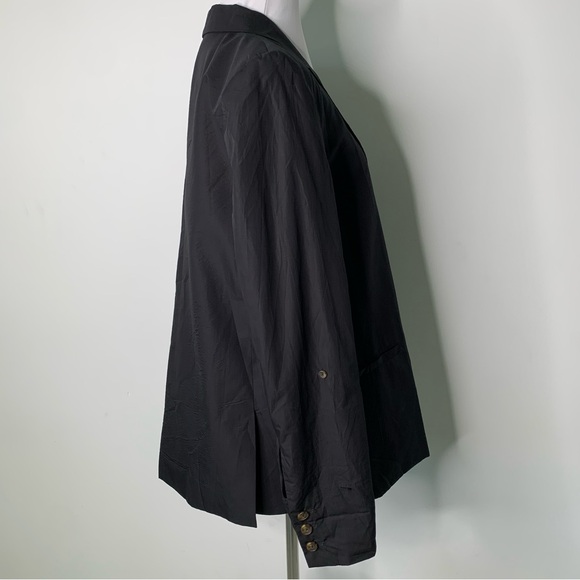 TWP Women's Black Two Button 100% Cotton Blazer Size XS / Small - Picture 3 of 7